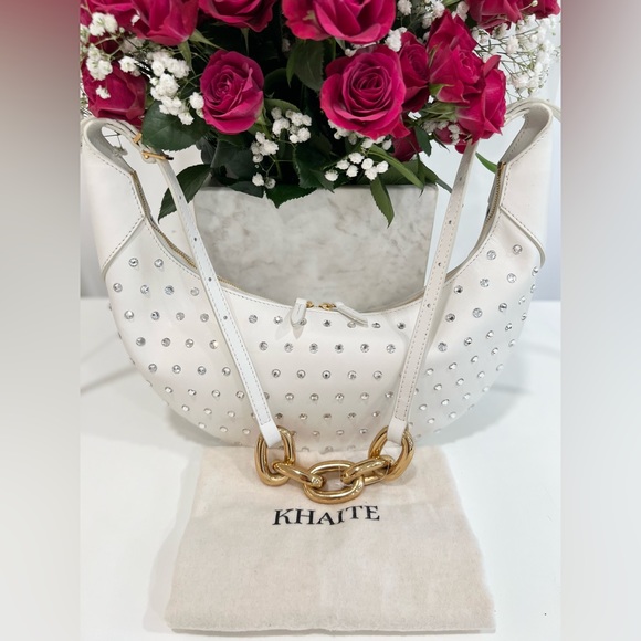 Khaite Alessia Studded Crescent Shoulder Bag - Picture 12 of 14